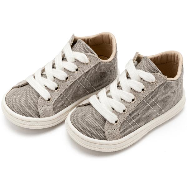 Παπούτσια Βαπτιστικά Υφασμάτινα Sneakers BABYWALKER Γκρι BS3087