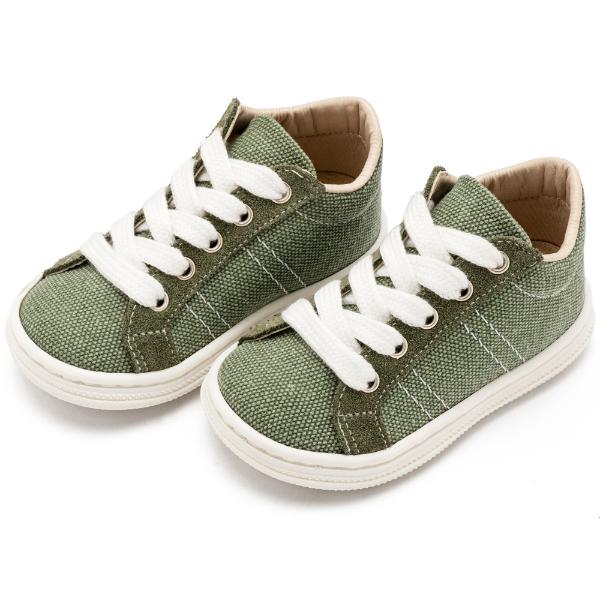 Παπούτσια Βαπτιστικά Υφασμάτινα Sneakers BABYWALKER Λαδί BS3087