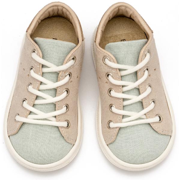 Παπούτσια Βαπτιστικά Υφασμάτινα Sneakers BABYWALKER Μπεζ-Μέντα BS3088