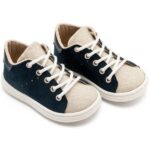 Παπούτσια Βαπτιστικά Υφασμάτινα Sneakers BABYWALKER Μπλε-Μπεζ BS3088