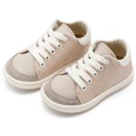 Παπούτσια Βαπτιστικά Υφασμάτινα Sneakers BABYWALKER Μπεζ-Γκρι BS3091