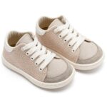 Παπούτσια Βαπτιστικά Υφασμάτινα Sneakers BABYWALKER Μπεζ-Γκρι BS3091