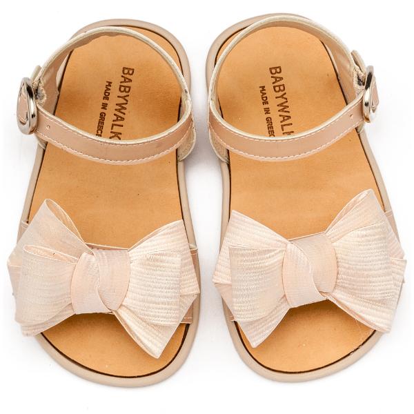 Βαπτιστικά Δερμάτινα Πέδιλα BABYWALKER Nude BS3592