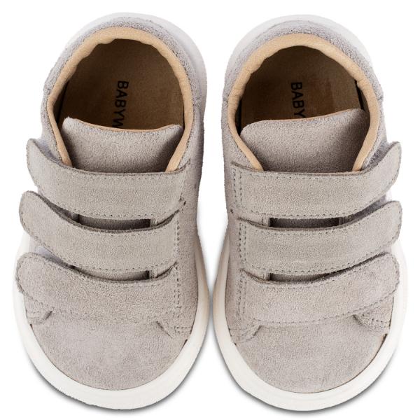 Παπούτσια Βαπτιστικά Δερμάτινα Sneakers BABYWALKER Γκρι BW4254