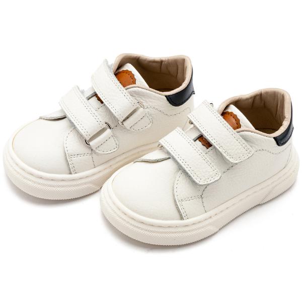 Παπούτσια Βαπτιστικά Δερμάτινα Sneakers BABYWALKER Λευκό BW4297