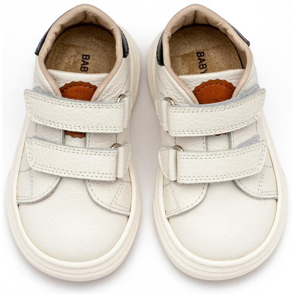 Παπούτσια Βαπτιστικά Δερμάτινα Sneakers BABYWALKER Λευκό BW4297