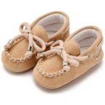 Παπούτσια Βαπτιστικά Καστόρινα Loafers Αγκαλιάς BABYWALKER Μπεζ MI1116