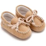 Παπούτσια Βαπτιστικά Καστόρινα Loafers Αγκαλιάς BABYWALKER Μπεζ MI1116