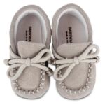 Παπούτσια Βαπτιστικά Καστόρινα Loafers Αγκαλιάς BABYWALKER Γκρι MI1116