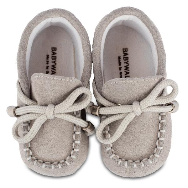 Παπούτσια Βαπτιστικά Καστόρινα Loafers Αγκαλιάς BABYWALKER Γκρι MI1116