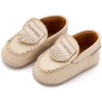 Παπούτσια Βαπτιστικά Δερμάτινα Loafers Αγκαλιάς BABYWALKER Εκρού MI1128