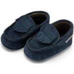 Παπούτσια Βαπτιστικά Δερμάτινα Loafers Αγκαλιάς BABYWALKER Μπλε MI1128