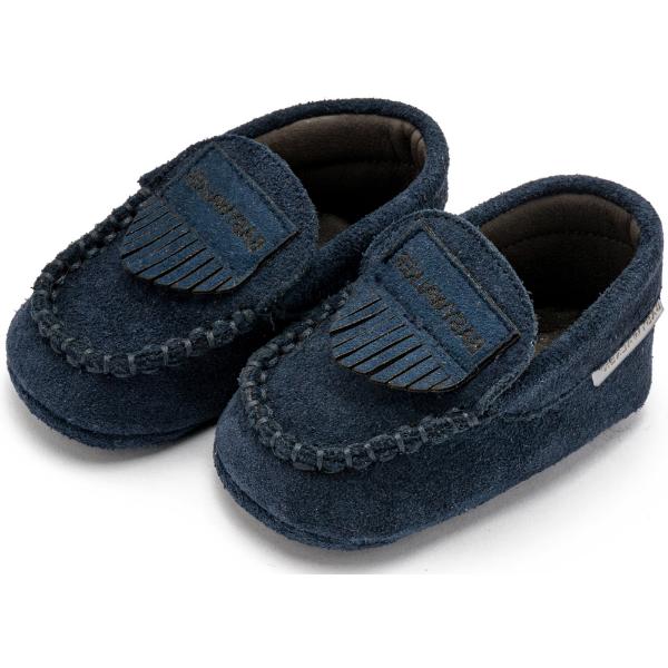 MI1128 BLUE BABYWALKER Παπούτσια Βαπτιστικά Δερμάτινα Loafers Αγκαλιάς BABYWALKER Μπλε MI1128