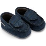 Παπούτσια Βαπτιστικά Δερμάτινα Loafers Αγκαλιάς BABYWALKER Μπλε MI1128