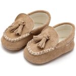 Παπούτσια Βαπτιστικά Καστόρινα Loafers Αγκαλιάς BABYWALKER Μπεζ MI1130