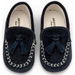 Παπούτσια Βαπτιστικά Καστόρινα Loafers Αγκαλιάς BABYWALKER Μπλε MI1130