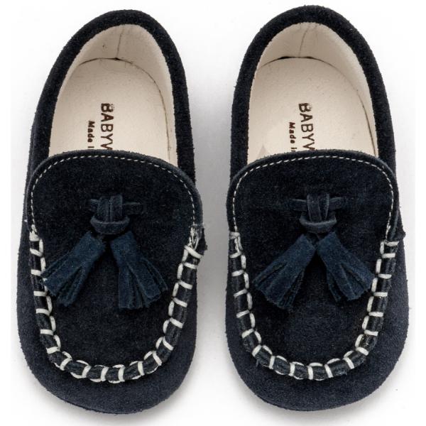 Παπούτσια Βαπτιστικά Καστόρινα Loafers Αγκαλιάς BABYWALKER Μπλε MI1130
