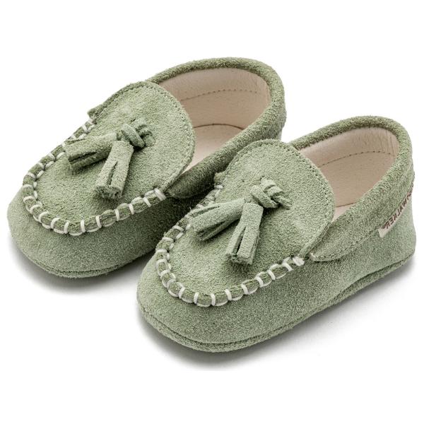 MI1130 MENTA BABYWALKER Παπούτσια Βαπτιστικά Καστόρινα Loafers Αγκαλιάς BABYWALKER Μέντα MI1130