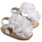 Βαπτιστικά Δερμάτινα Πέδιλα Αγκαλιάς BABYWALKER Λευκό MI1559