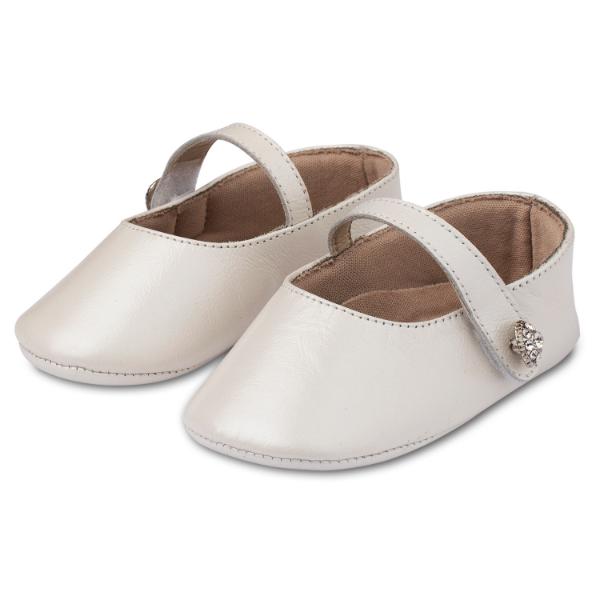 MI1619 IVORY BABYWALKER Βαπτιστικές Δερμάτινες Μπαλαρίνες Αγκαλιάς BABYWALKER Εκρού MI1619