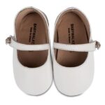 Βαπτιστικές Δερμάτινες Μπαλαρίνες Αγκαλιάς BABYWALKER Λευκό MI1619