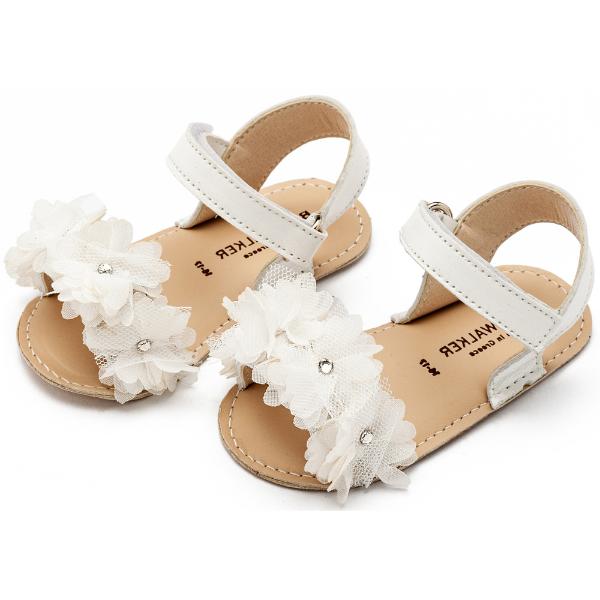 MI1633 WHITE BABYWALKER Βαπτιστικά Δερμάτινα Πέδιλα Αγκαλιάς BABYWALKER Λευκό MI1633
