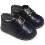 Brogues Βαπτιστικά Δερμάτινα Oxfords Αγκαλιάς BABYWALKER Μπλε PRI2070