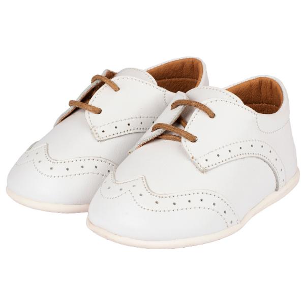 Brogues Βαπτιστικά Δερμάτινα Oxfords Αγκαλιάς BABYWALKER Λευκό PRI2070