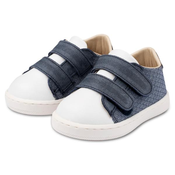 Παπούτσια Βαπτιστικά Δερμάτινα Sneakers BABYWALKER Μπλε Ρουά-Λευκό PRI2104