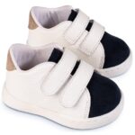 Παπούτσια Βαπτιστικά Δερμάτινα Sneakers BABYWALKER Λευκό-Μπλε-Μπεζ PRI2113