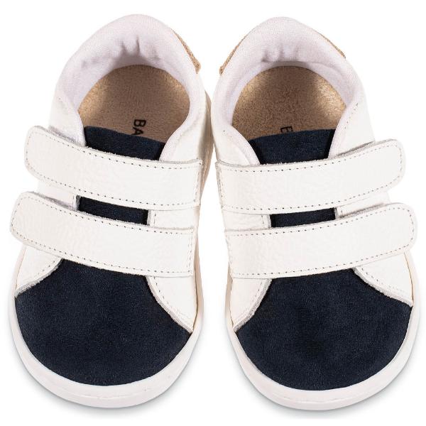 Παπούτσια Βαπτιστικά Δερμάτινα Sneakers BABYWALKER Λευκό-Μπλε-Μπεζ PRI2113