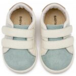 Παπούτσια Βαπτιστικά Δερμάτινα Sneakers BABYWALKER Λευκό-Γαλάζιο-Μπεζ PRI2113