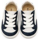 Παπούτσια Βαπτιστικά Δερμάτινα Sneakers BABYWALKER Λευκό-Μπλε PRI2120