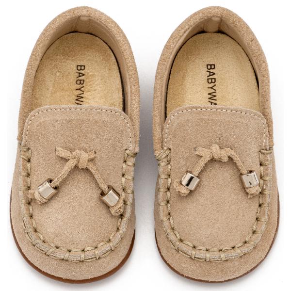 Παπούτσια Βαπτιστικά Καστόρινα Loafers BABYWALKER Μπεζ PRI2121