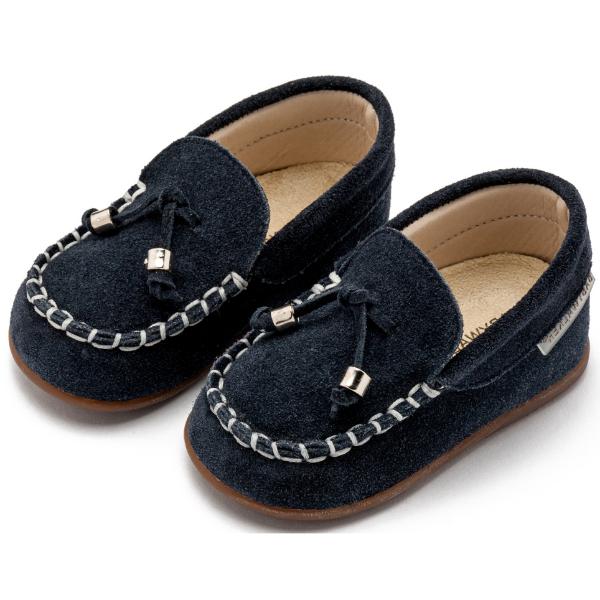 PRI2121 BLUE BABYWALKER Παπούτσια Βαπτιστικά Καστόρινα Loafers BABYWALKER Μπλε PRI2121