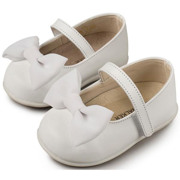 PRI2525 WHITE BABYWALKER Βαπτιστικές Δερμάτινες Μπαλαρίνες BABYWALKER Λευκό PRI2525