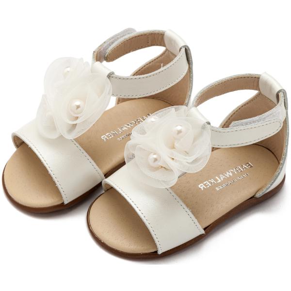 PRI2641 IVORY BABYWALKER Βαπτιστικά Δερμάτινα Πέδιλα BABYWALKER Εκρού PRI2641