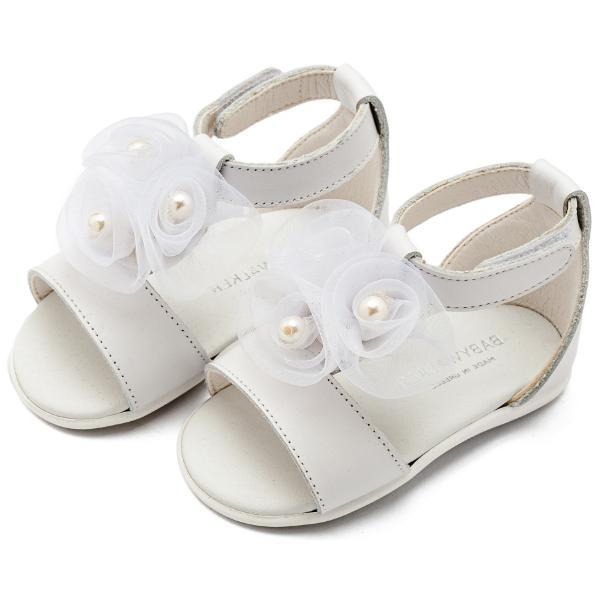 PRI2641 WHITE BABYWALKER Βαπτιστικά Δερμάτινα Πέδιλα BABYWALKER Λευκό PRI2641