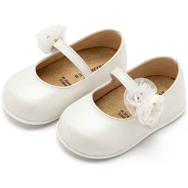 PRI2642 IVORY BABYWALKER Βαπτιστικές Δερμάτινες Μπαλαρίνες BABYWALKER Εκρού PRI2642