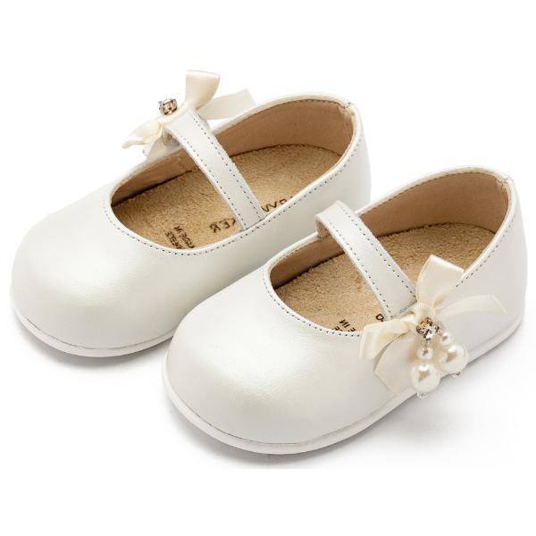 PRI2646 IVORY BABYWALKER Βαπτιστικές Δερμάτινες Μπαλαρίνες BABYWALKER Εκρού PRI2646