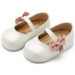 Βαπτιστικές Δερμάτινες Μπαλαρίνες BABYWALKER Εκρού-Ροζ PRI2648