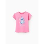 Παιδική μπλούζα μακό κοντομάνικη Lilo&Stitch για κορίτσι ροζ ZIPPY ZKGAP0303_25012