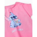 Παιδική μπλούζα μακό κοντομάνικη Lilo&Stitch για κορίτσι ροζ ZIPPY ZKGAP0303_25012