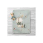 Κουβέρτα Κούνιας Βελουτέ 100×140cm Λαγουδάκι Φιστικί BOREA 027402128028