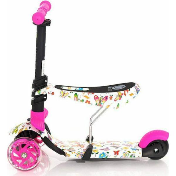 LORELLI Πατίνι Τρίτροχο Με Κάθισμα Smart Pink Butterfly 10390020021