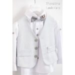 AG20S23 LANDO GREY 1 Piccolino βαπτιστικό κοστούμι με γιλέκο για αγόρι AG20S23 Lando grey