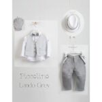 AG20S23 LANDO GREY Piccolino βαπτιστικό κοστούμι με γιλέκο για αγόρι AG20S23 Lando grey