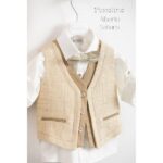 Piccolino βαπτιστικό κοστούμι με γιλέκο για αγόρι AG21S33 Alberto Sahara