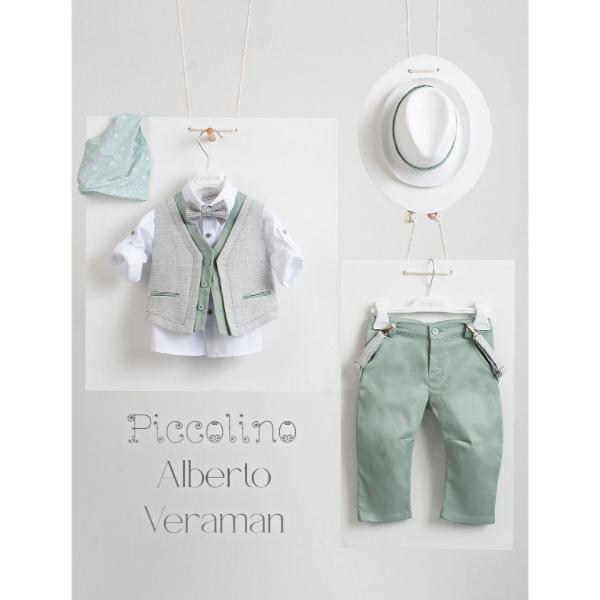 Piccolino βαπτιστικό κοστούμι με γιλέκο για αγόρι AG21S33 Alberto Veraman