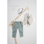 Piccolino βαπτιστικό κοστούμι με γιλέκο για αγόρι AG22S28 Silvio-22 Mint